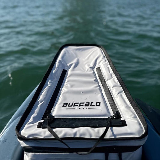 The Buffalo Gear 25in kayak Cooler Bag was well-secured on the kayak and performed excellently in terms of insulation on the water.