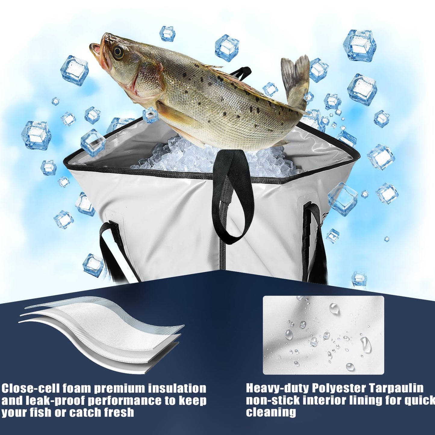 40x18'' Insulated Fish Cooler Bag - Buffalo Gear
