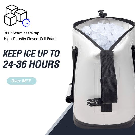 24QT Fish Cooler Bag With Fishing Rod Holder