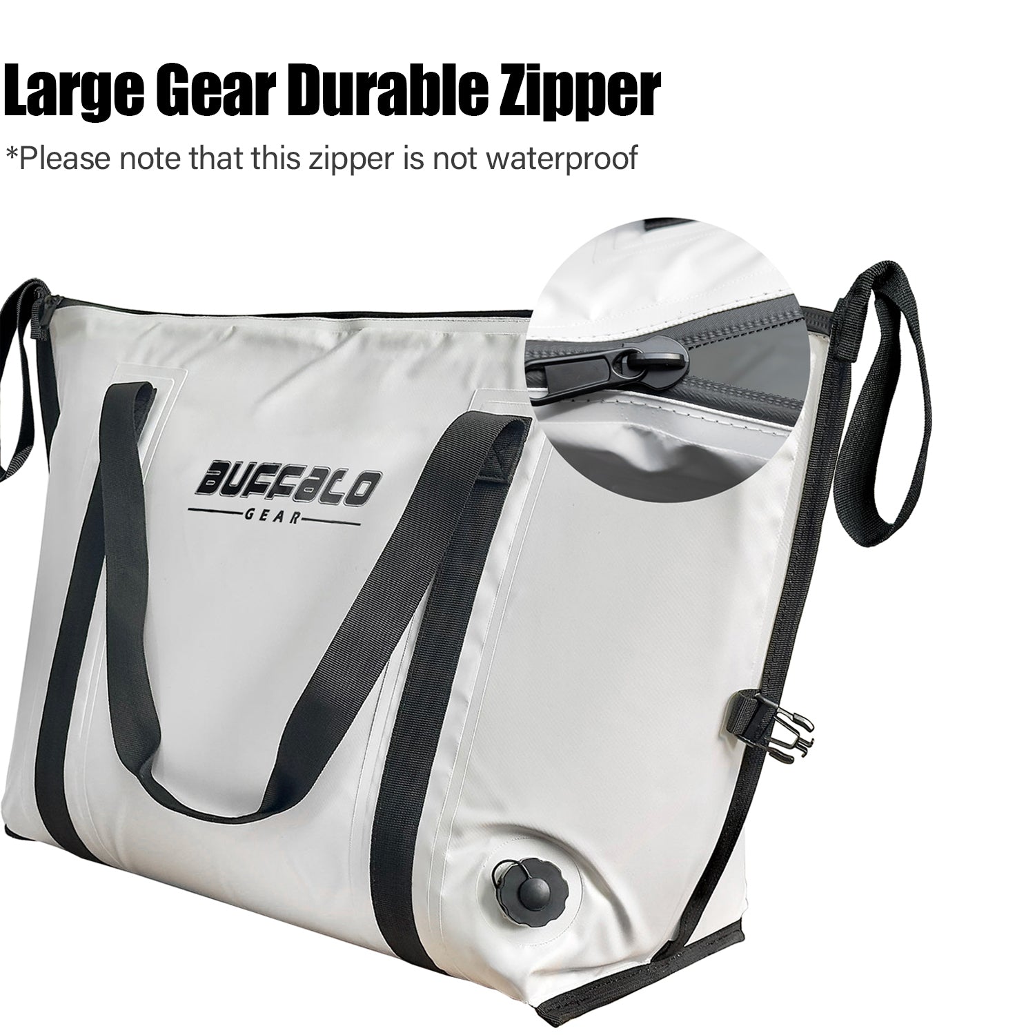 Buffalo Gear 45QT Insulated Fish Cooler Bag with Durable Zipper