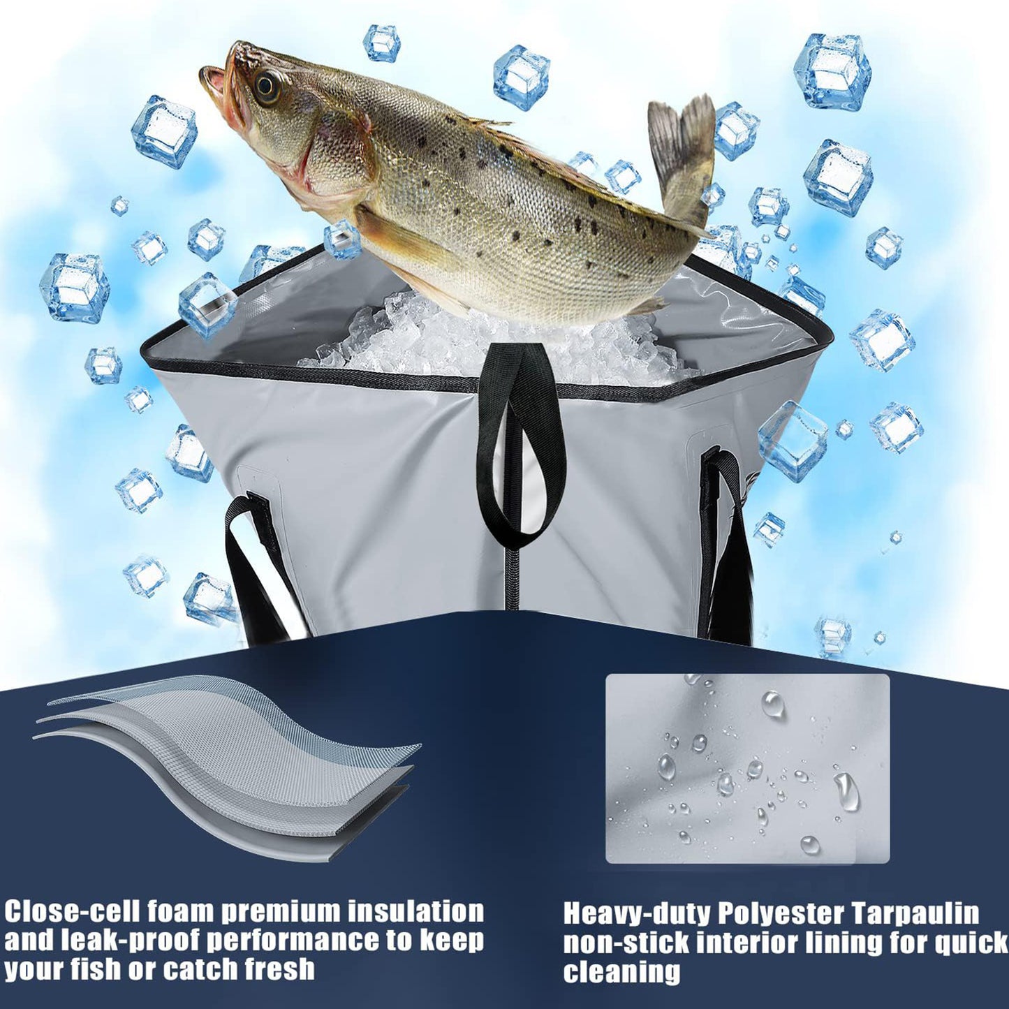 40x18'' Insulated Fish Cooler Bag - Buffalo Gear
