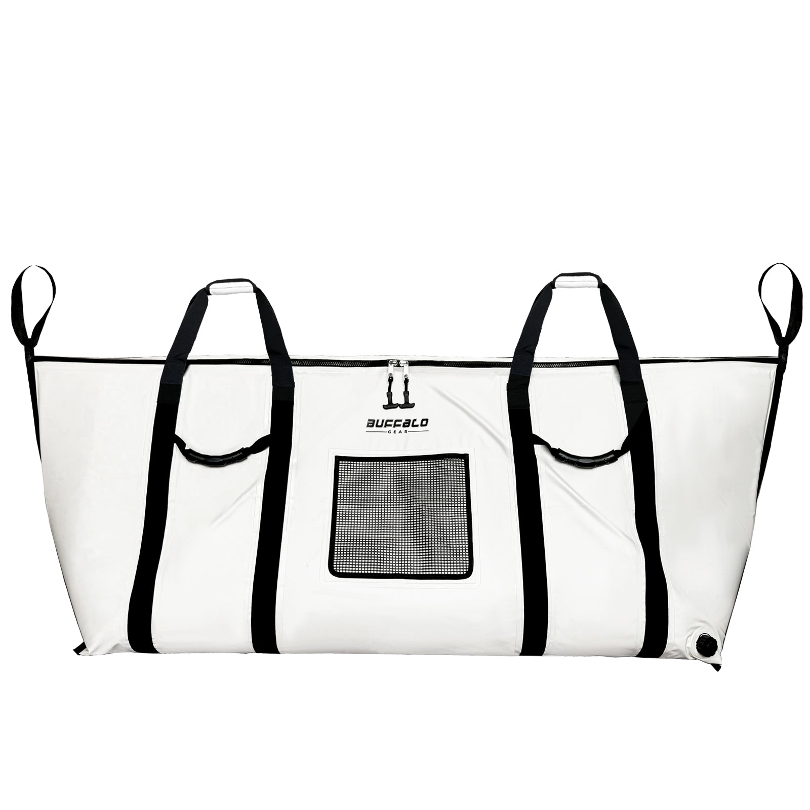 Lightweight foldable insulated fish kill bag 70x28 inches for tuna or mahi, keeps fish fresh up to 48 hours with YKK zipper — Buffalo Gear fish cooler b