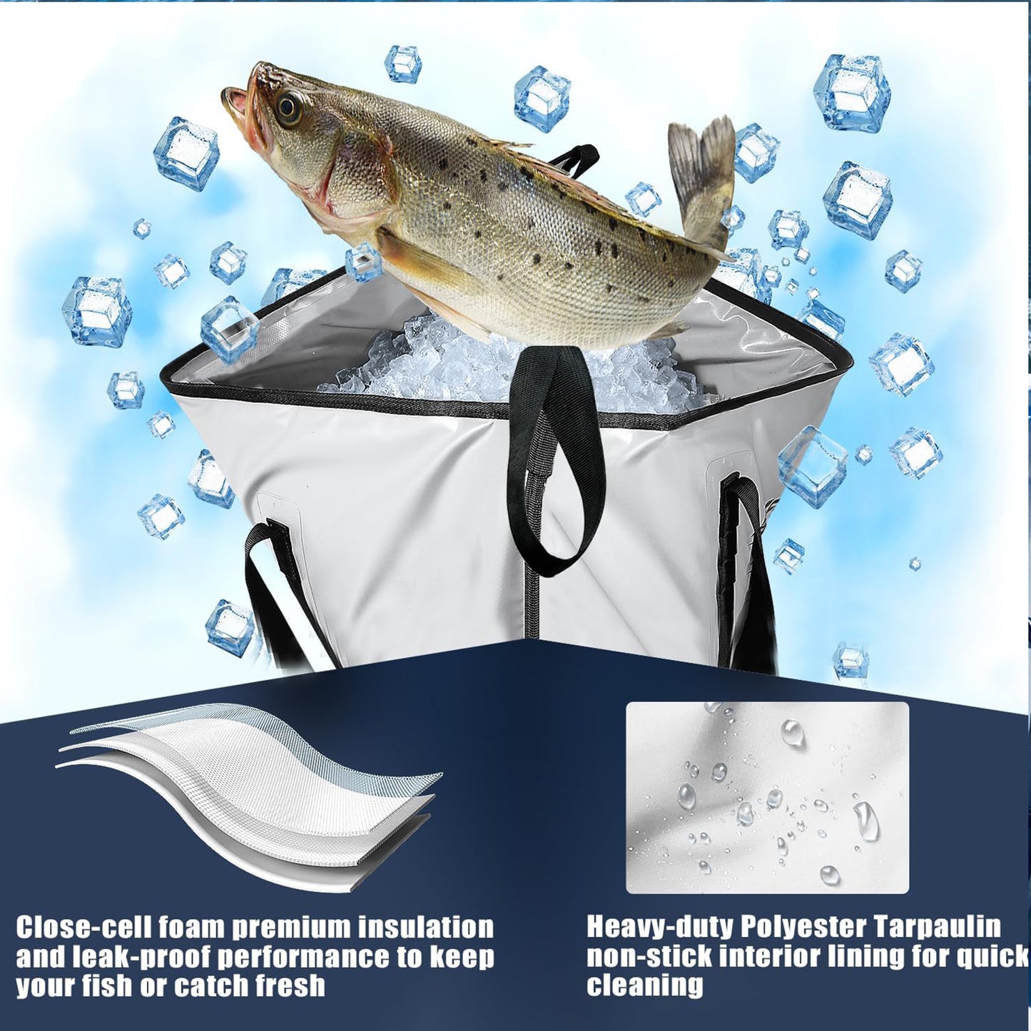 48x18'' Insulated Fish Cooler Bag - Buffalo Gear