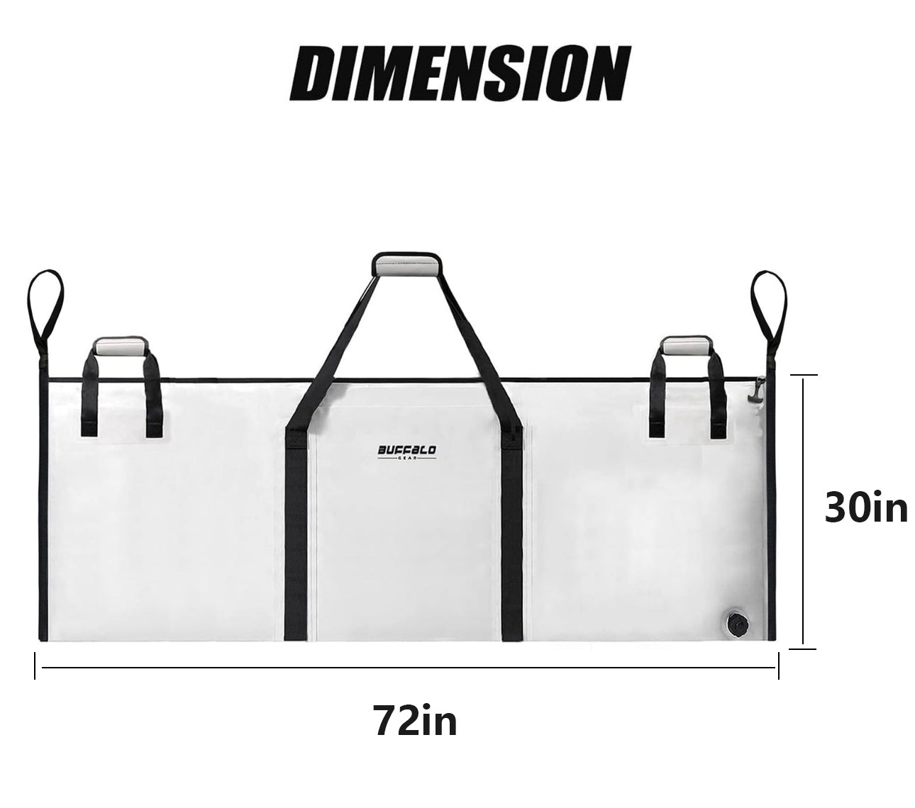 72x30'' Collapsible Insulated Fish Cooler Bag With YKK Zipper