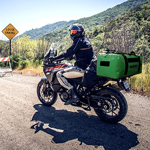 150L Waterproof Duffel Dry Bag Mounted on Motorcycle - Buffalo Gear