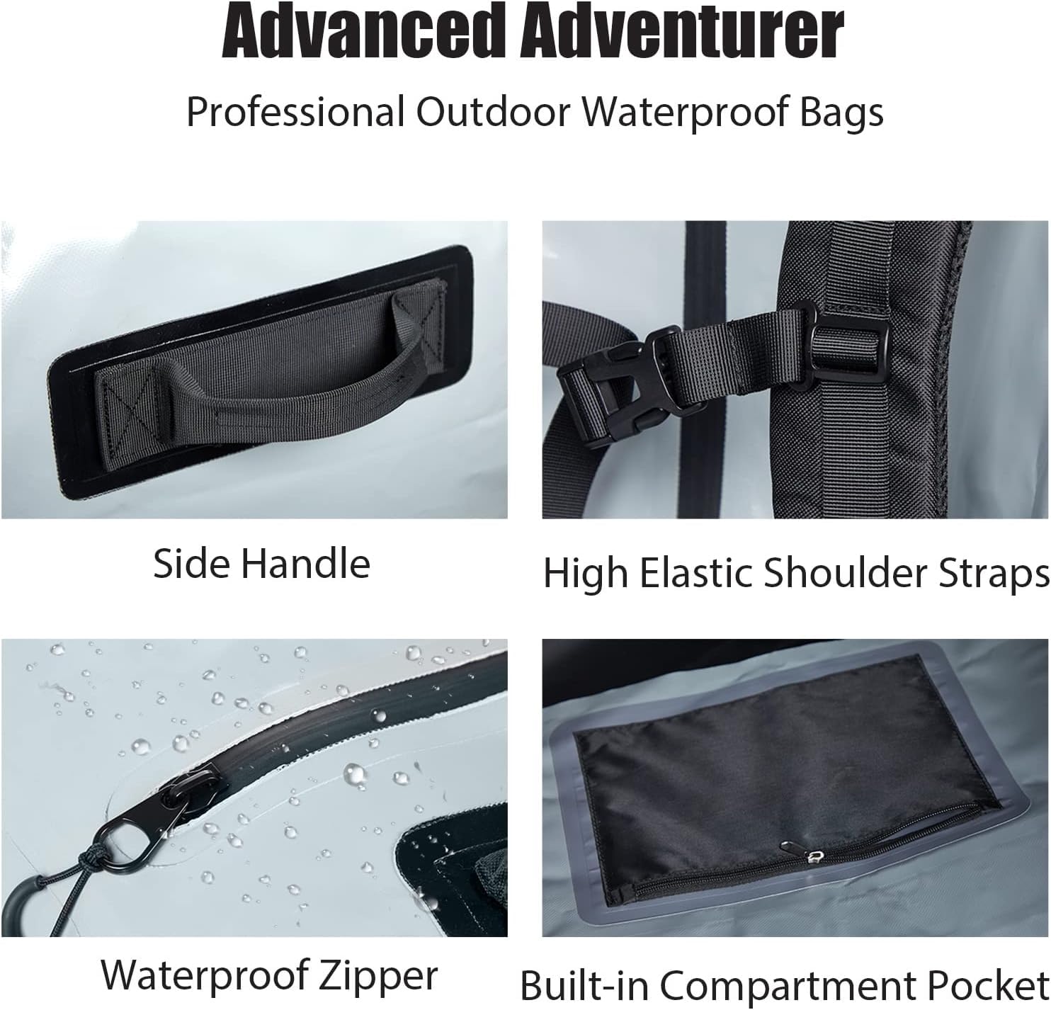 150L Waterproof Duffel Dry Bag with Waterproof Zipper and Side Handle for Easy Carry - Buffalo Gear