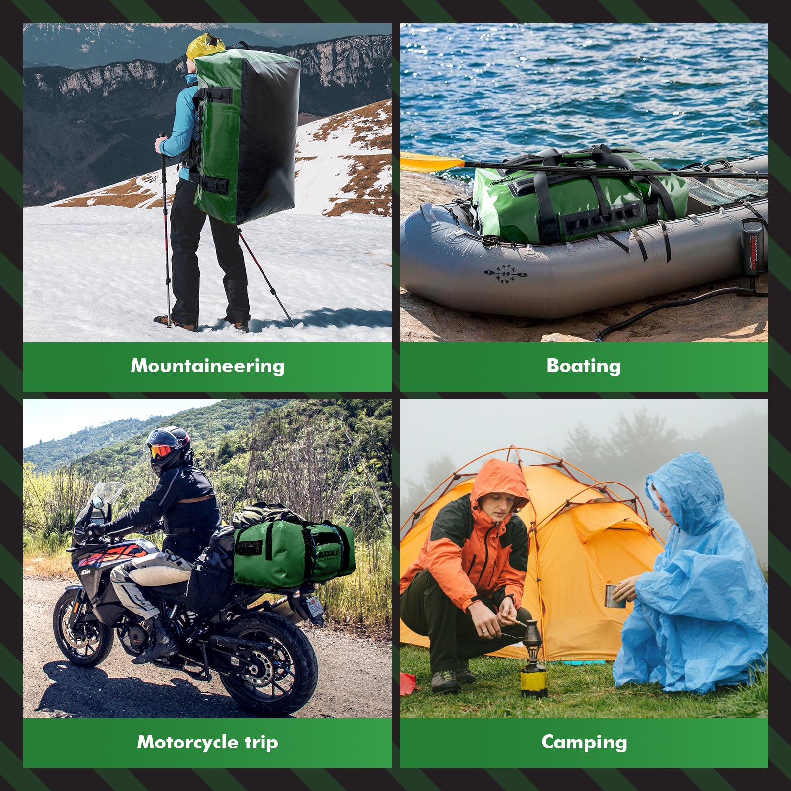 159QT Duffel Bag With Waterproof Zipper - Buffalo Gear  