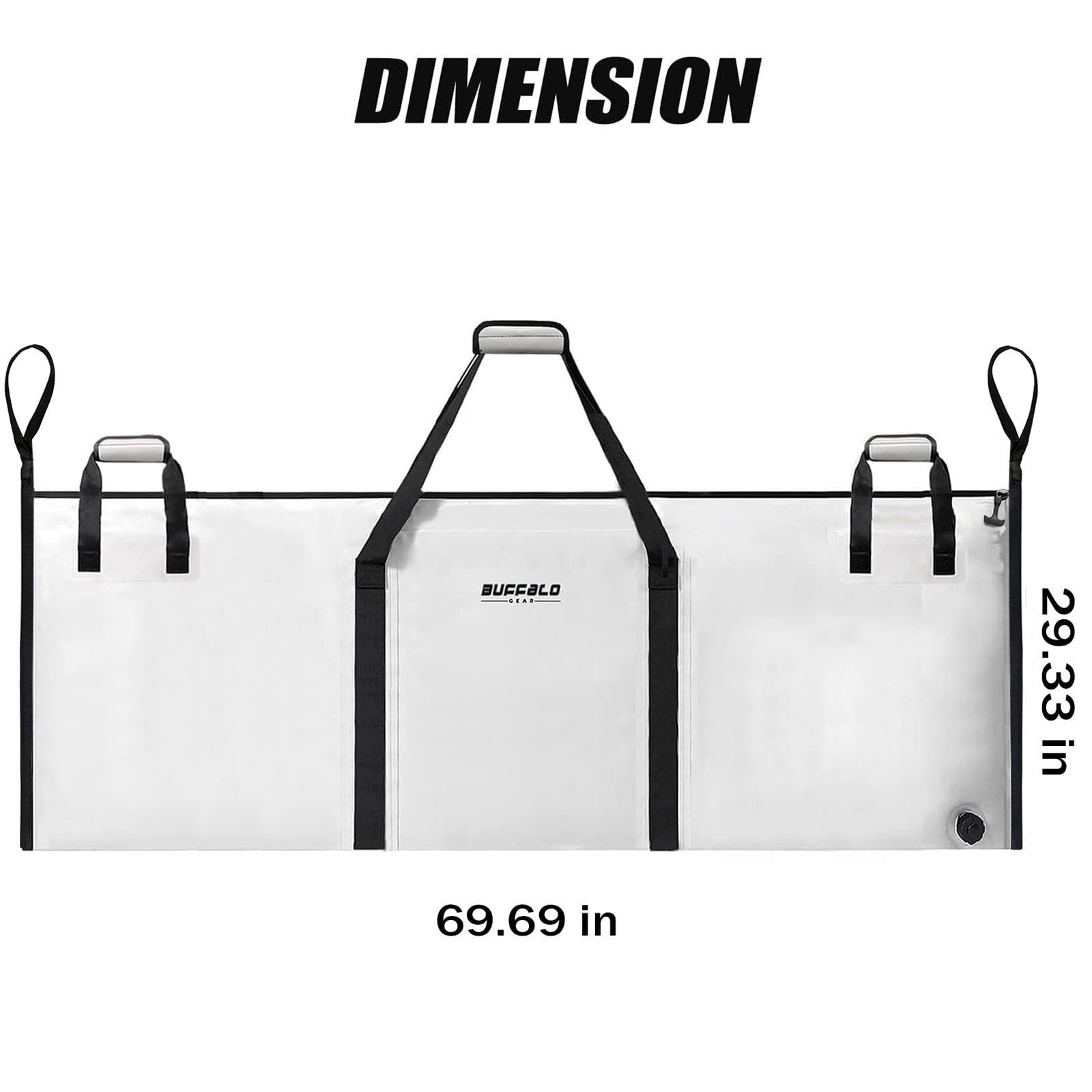 71x30'' Collapsible Insulated Fish Cooler Bag With YKK Zipper - Buffalo Gear  