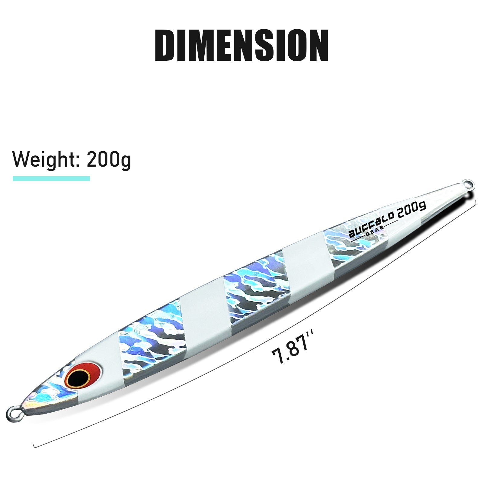 Saltwater Fishing Jigs, 7.1oz True Spin Jig - Buffalo Gear  