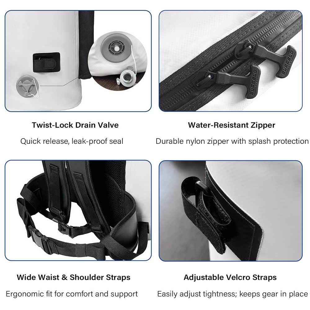 21QT Fish Cooler Backpack, Fish Kill Bag - Buffalo Gear  