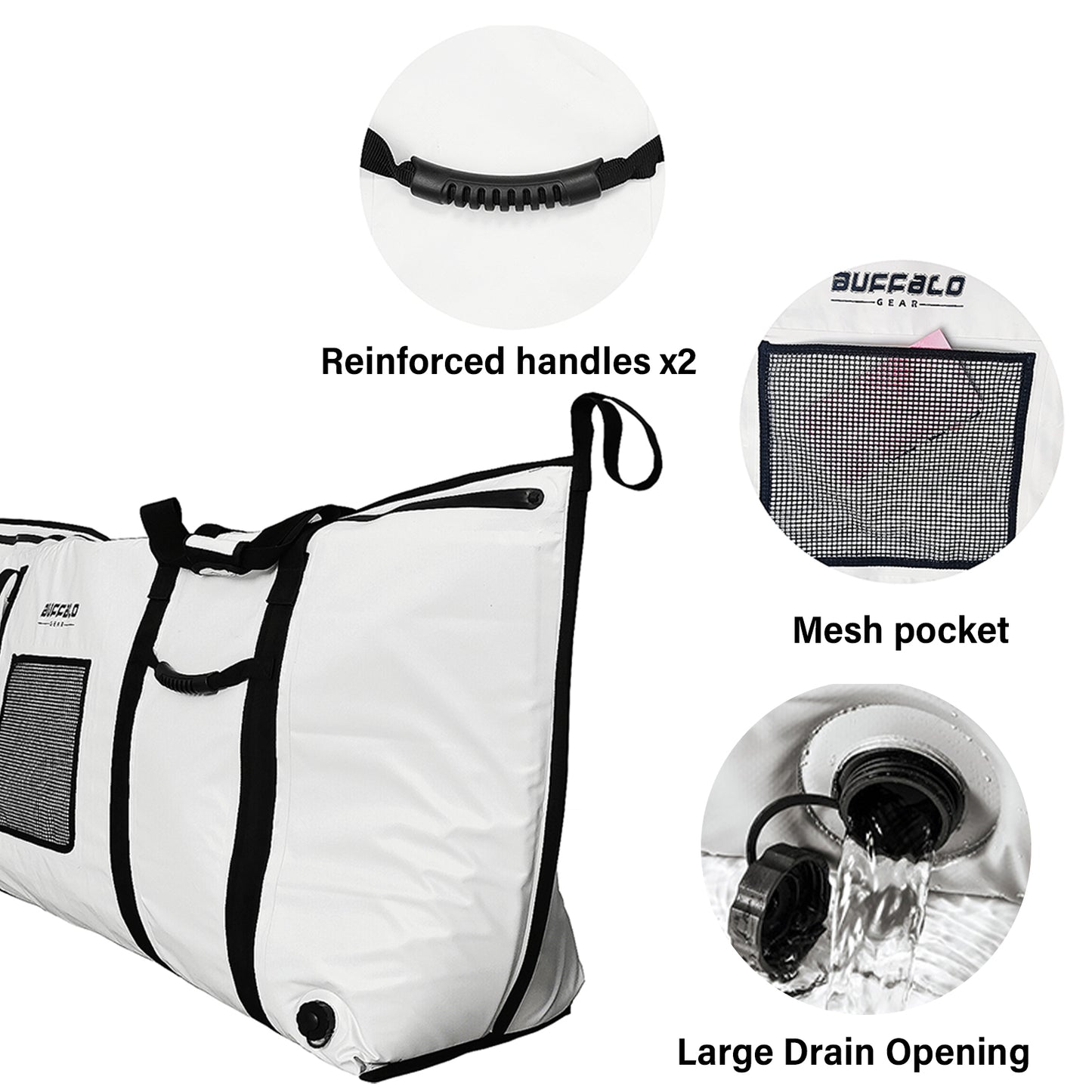 72x30'' Fish Cooler Bag With YKK Zipper, Flat Bottom