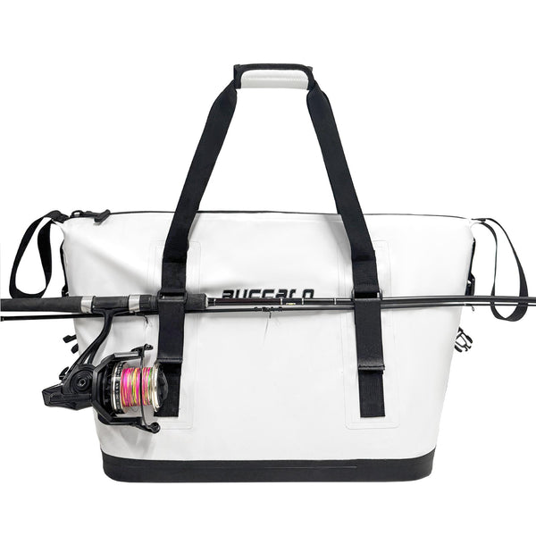 24QT Fish Cooler Bag With Fishing Rod Holder - Buffalo Gear  