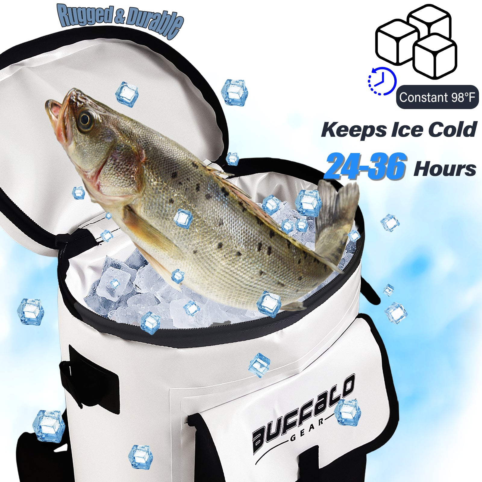 31QT Fish Cooler Backpack, Kill Backpack - Buffalo Gear  
