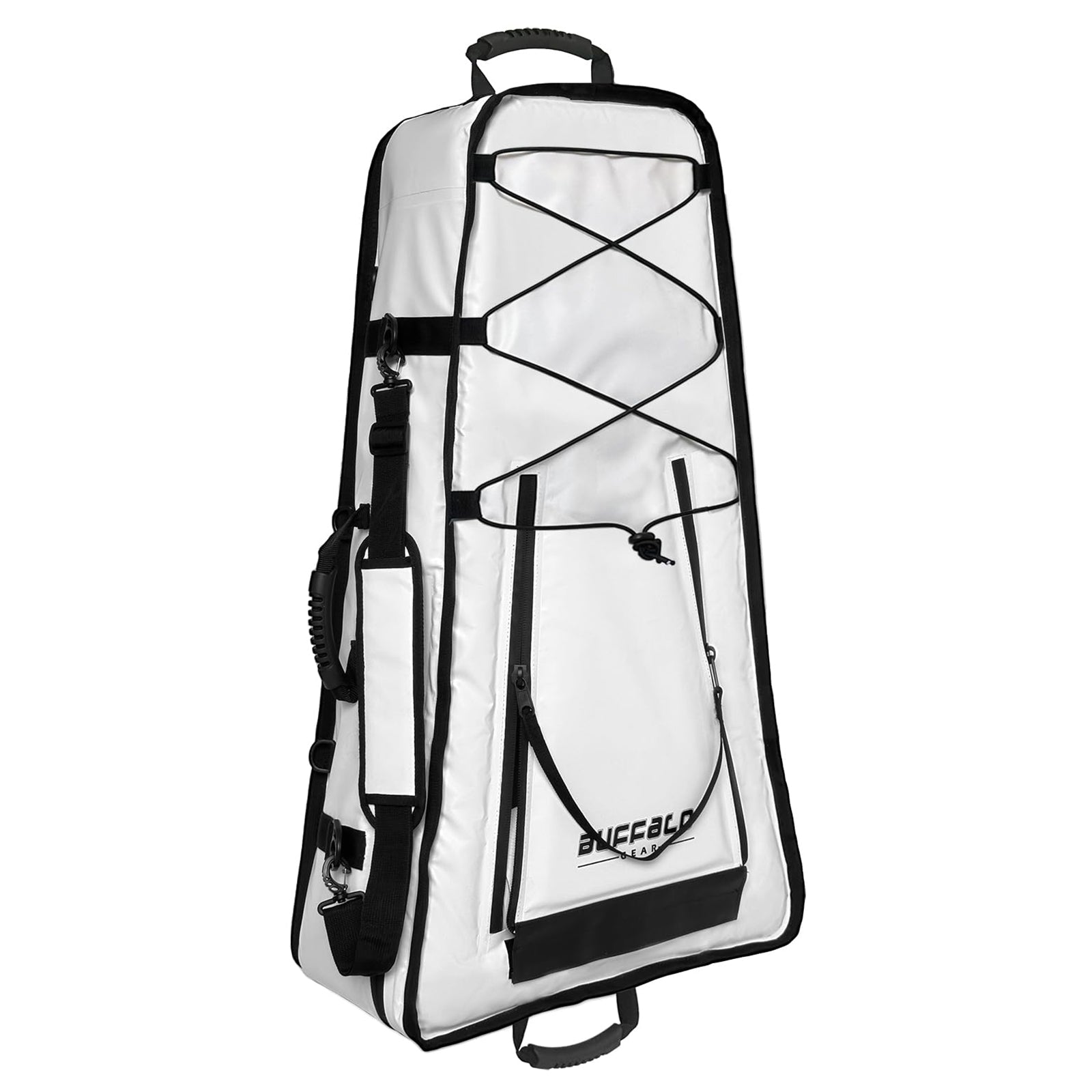 Buffalo Gear 36'' Kayak Fish Cooler Bag, designed for kayak fishing, with large capacity to store fish and ice, keeping your catch fresh for up to 48 hours