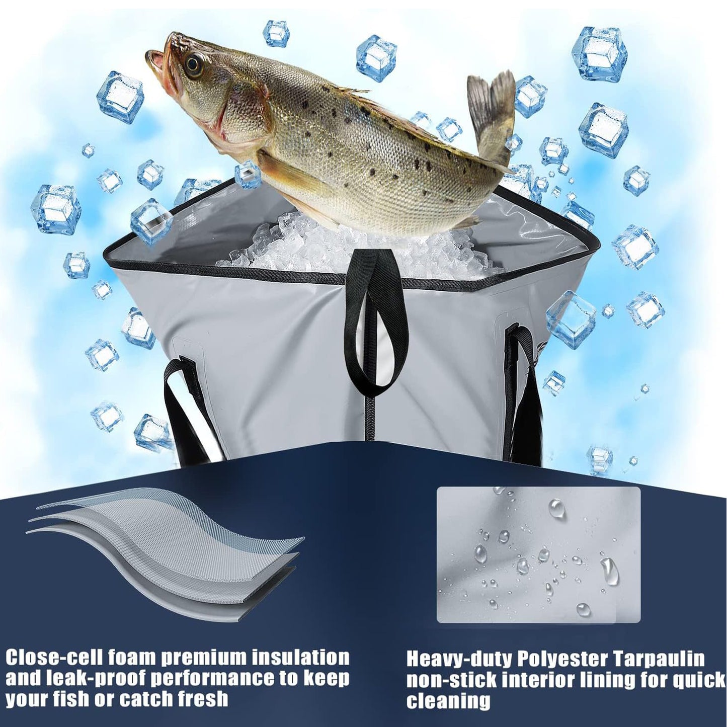 48x18'' Insulated Fish Cooler Bag - Buffalo Gear  