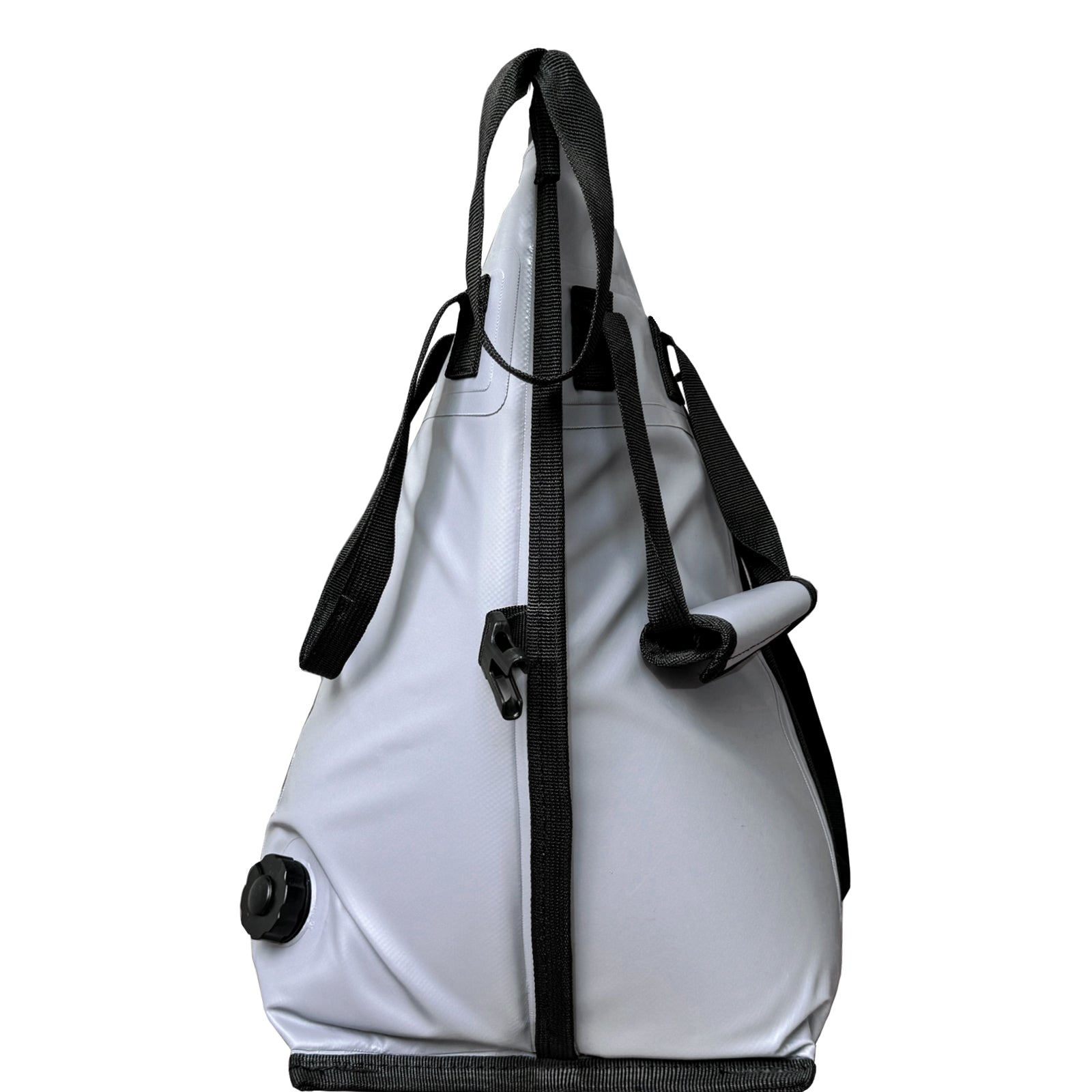 Buffalo Gear 58QT Insulated Fish Cooler Bag, Side View, Gray