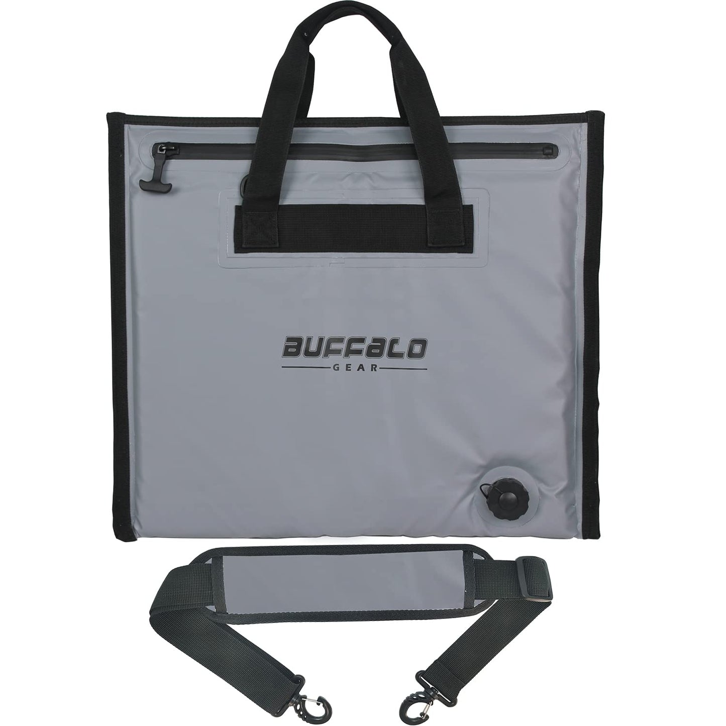 buffalo-gear-insulated-fish-cooler-bag-20in-front-gray