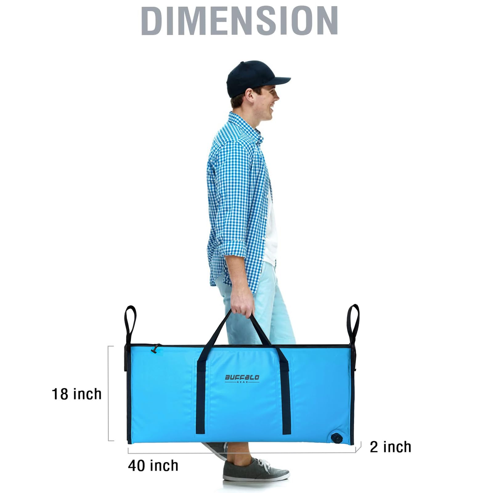 40x18'' Insulated Fish Cooler Bag - Buffalo Gear  
