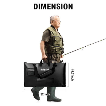 32'' Waterproof Fish Bag With Aerator Pocket for Live Bait