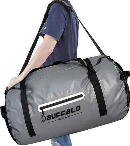 80L Roll Top Waterproof Duffel Dry Bag,Travel Duffel Bag For Outdoor - Buffalo Gear  