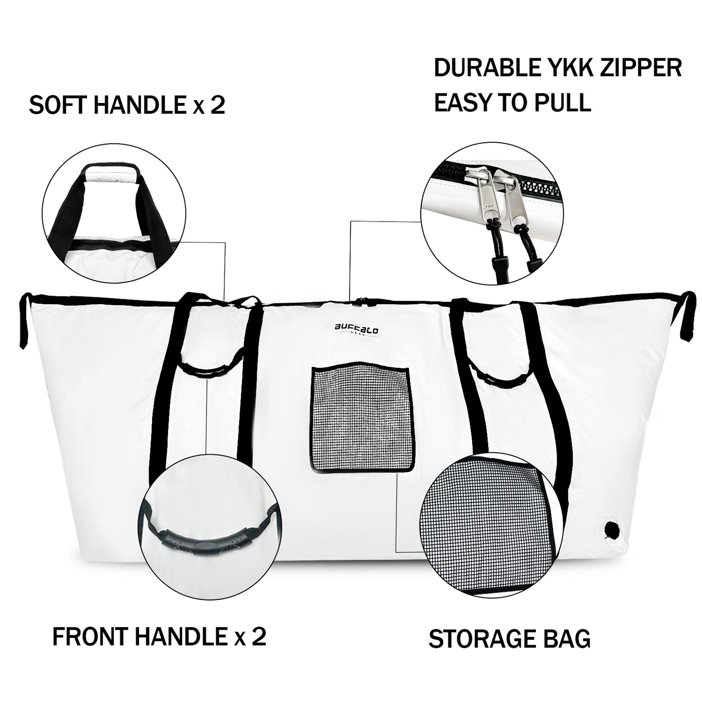 90'' Collapsible Large Fish Cooler Bag With YKK Zipper