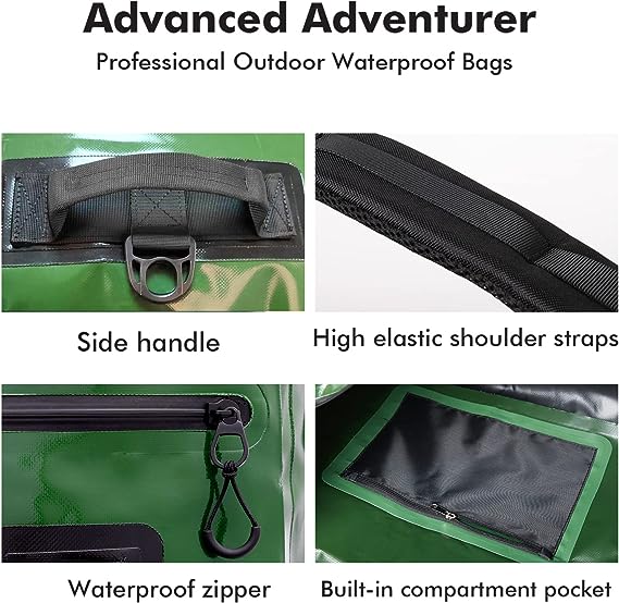 120L Waterproof Duffel Dry Bag With Waterproof Zipper - Buffalo Gear  
