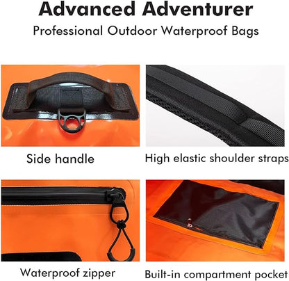 120L Waterproof Duffel Dry Bag With Waterproof Zipper - Buffalo Gear  