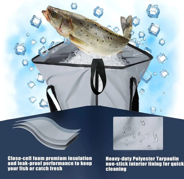 40x18'' Leak proof Fish Cooler Bag Keep Ice cold More Than 24 Hours