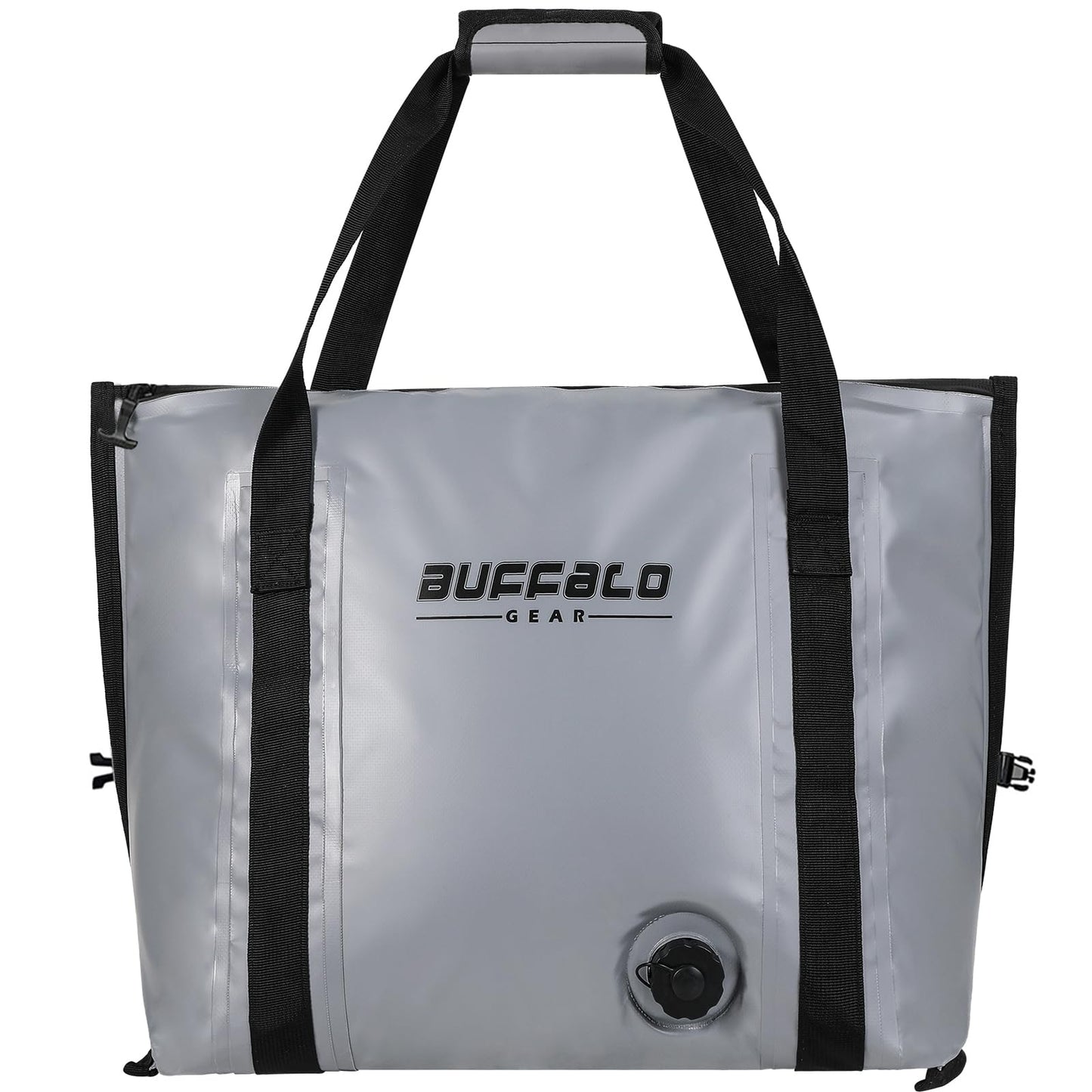 buffalo-gear-insulated-fish-cooler-bag-37qt-front-gray