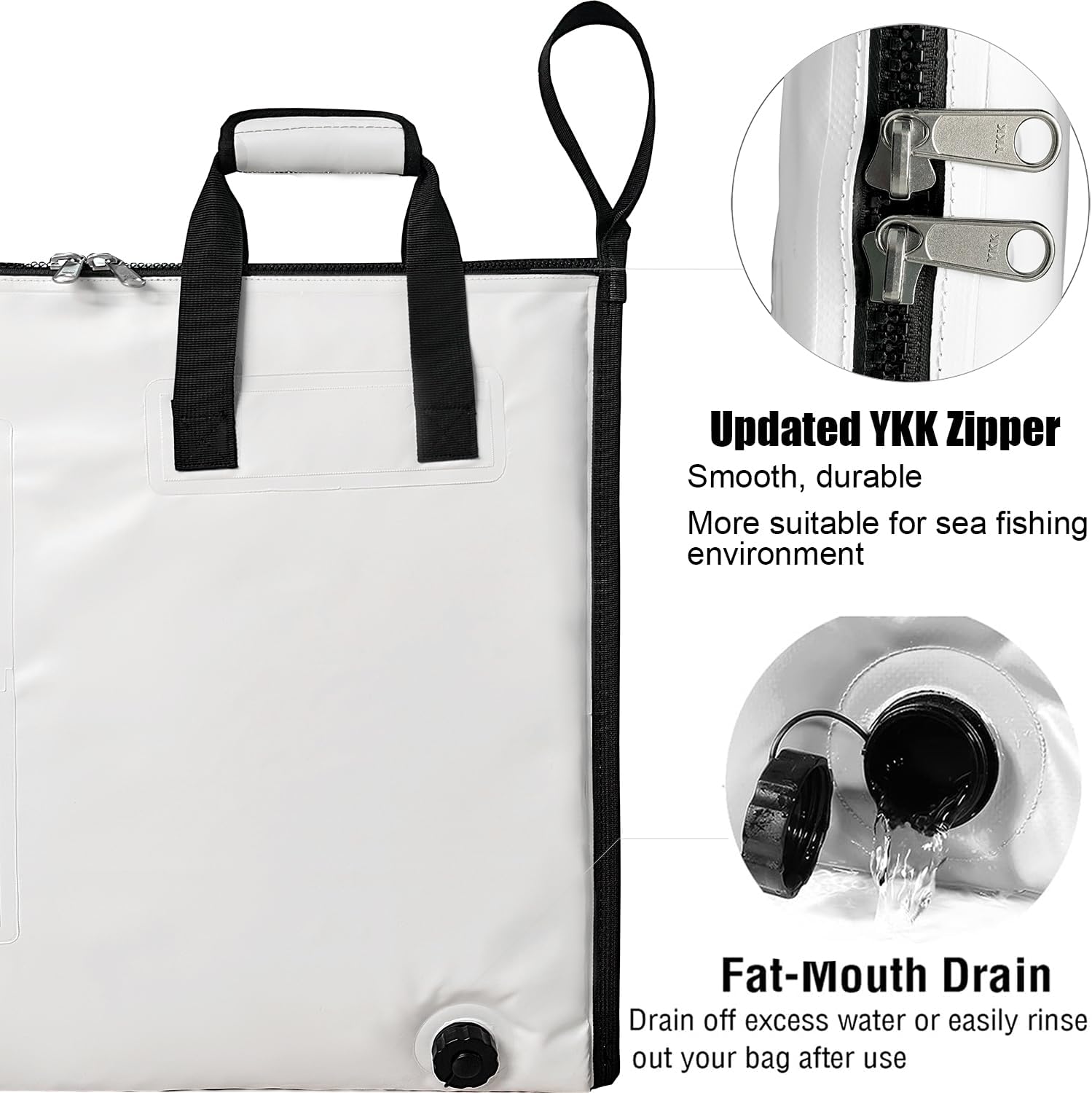 60x24'' Collapsible Insulated Fish Cooler Bag with YKK Zipper - Buffalo Gear  