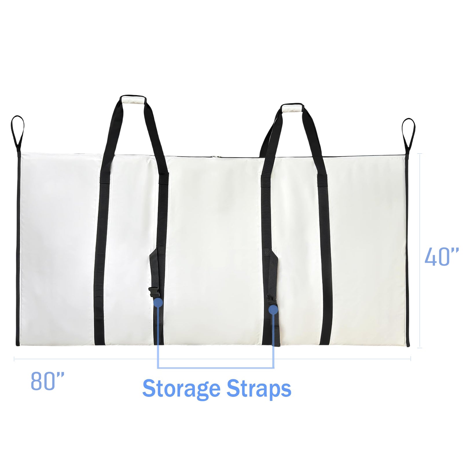 Dimensions of 80x40'' Collapsible Insulated Fish Cooler Bag, Showing Length, Width, and Depth for Easy Size Reference - Buffalo Gear