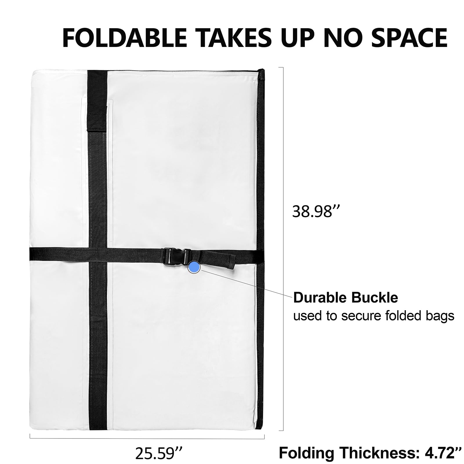 80x40'' Collapsible Insulated Fish Cooler Bag, Foldable and Compact for Easy Storage and Transport - Buffalo Gear