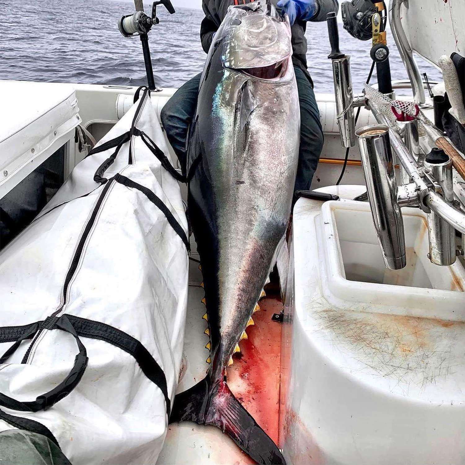 80x40'' Collapsible Insulated Fish Cooler Bag with Large Capacity, Perfect for Storing Tuna and Keeping Fish Fresh - Buffalo Gear