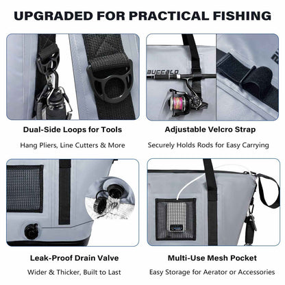 37QT Fish Cooler Bag With Seamless Insulation
