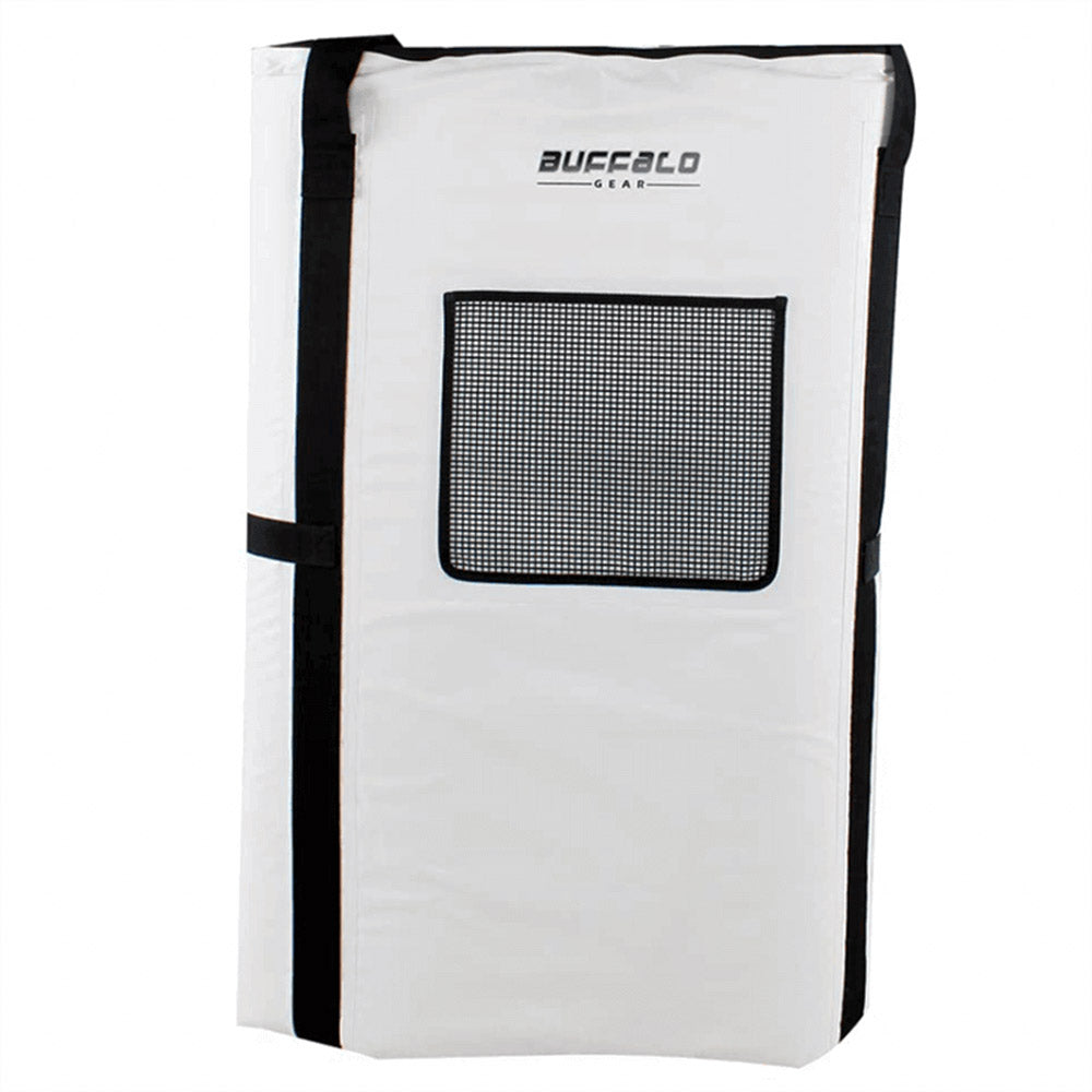 Buffalo Gear Fish Cooler Bag with sturdy black webbings and a mesh pocket