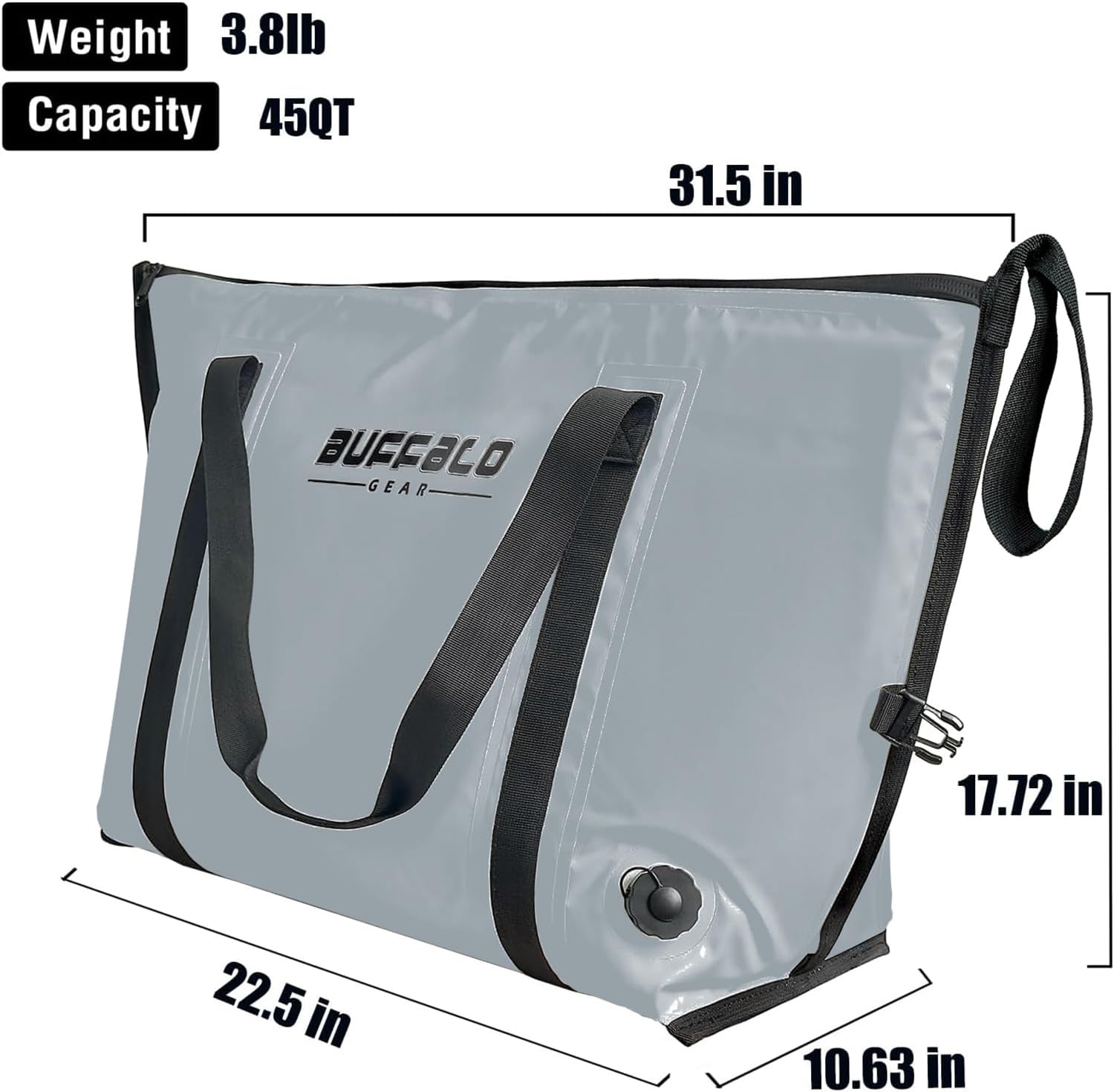 Reusable ice packs - a set of five packs  Buffalo gears.100% Leakproof &  Waterproof Fish Cooler Bag