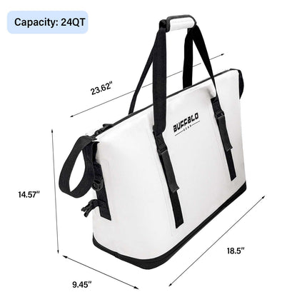 24QT Fish Cooler Bag With Fishing Rod Holder