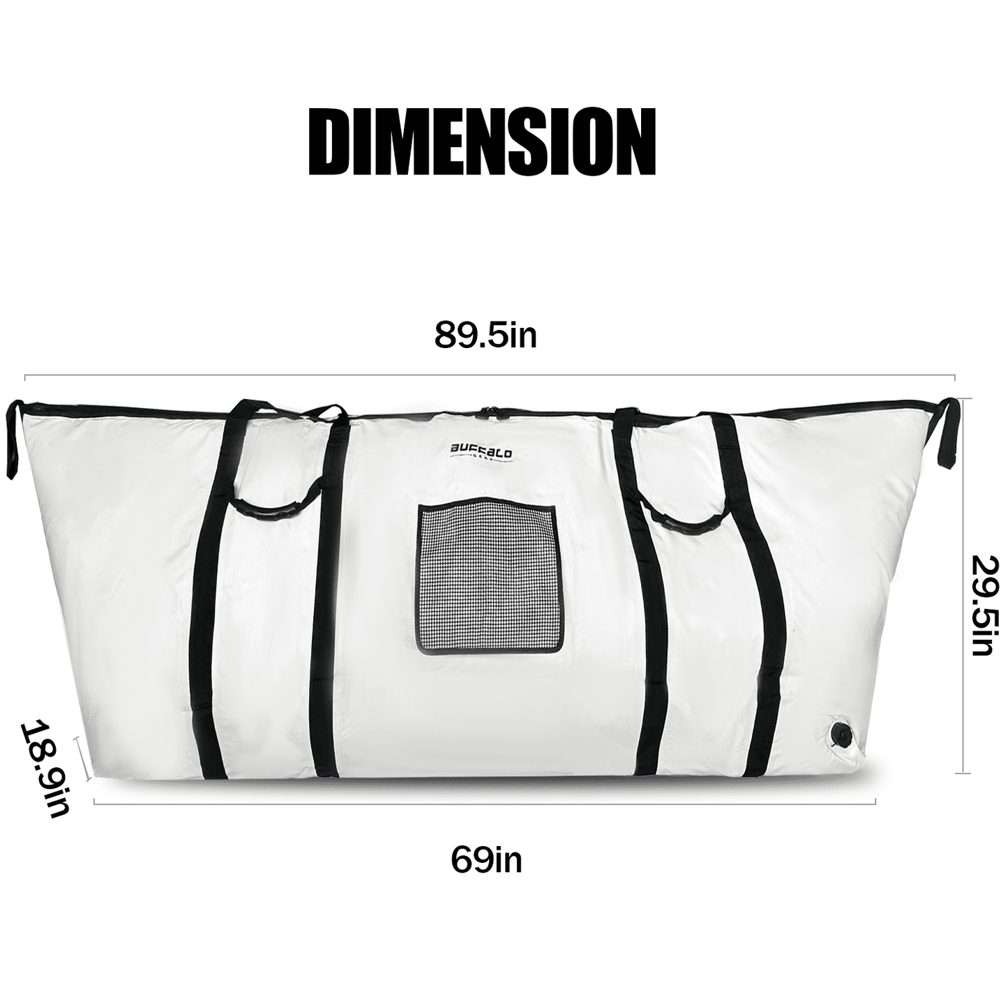 90'' Collapsible Large Fish Cooler Bag With YKK Zipper - Buffalo Gear  