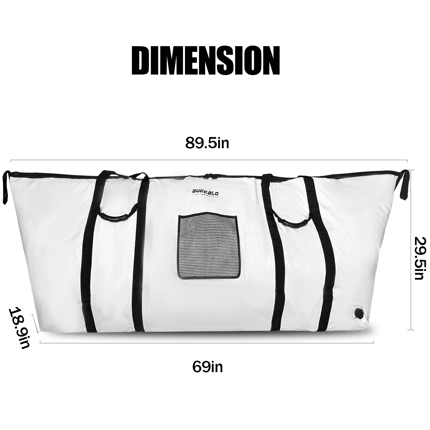 90'' Collapsible Large Fish Cooler Bag With YKK Zipper - Buffalo Gear  