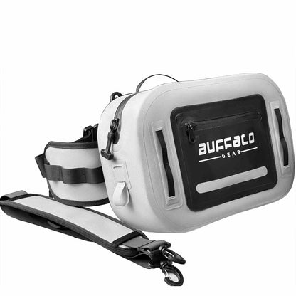9.4QT Waterproof Fanny Pack with 'Buffalo Gear' logo on a white background