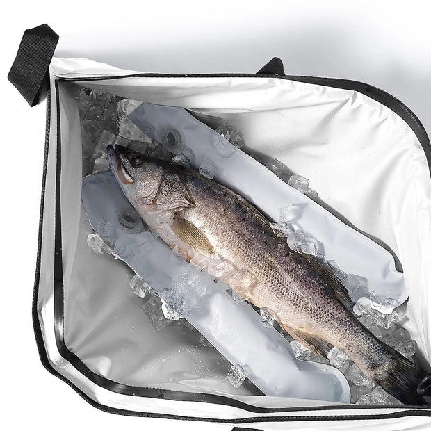 48x18'' Insulated Fish Cooler Bag with Waterproof Zipper Keep Ice cold More Than 48 Hours