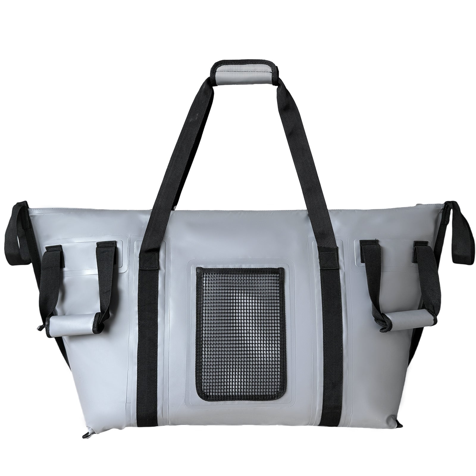 Buffalo Gear 58QT Insulated Fish Cooler Bag, Back View, Gray