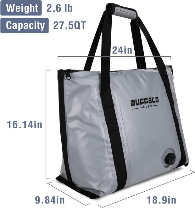 24x16in Leakproof Flat Bottom Cooler Bag - 26L - Buffalo Gear